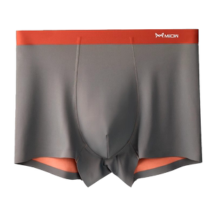 猫人男士内裤男生冰丝四角裤衩抗菌防阴囊蚕丝潮湿平角短裤头男款