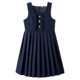 女童合唱演出服中小学生百褶裙演讲诗词朗诵比赛表演学院风背心裙