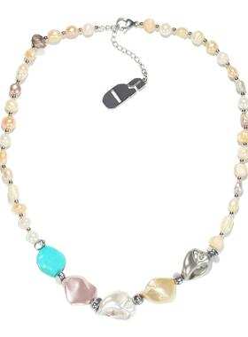 GetEmOn原创电镀贝珠情侣项链