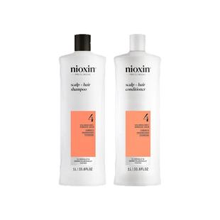 NIOXIN丽康丝4号洗护套装1L*2头皮修护滋养防掉发洗发水护发素