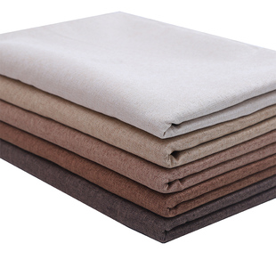 加厚细亚麻布艺沙发布料纯色棉麻手工面料老粗布桌布麻布背景硬包