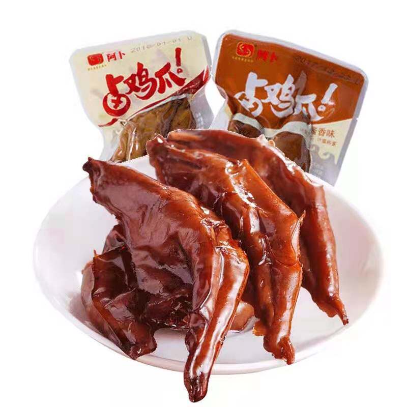 顺丰包邮武汉阿卜卤鸡爪子酱香鸡爪香辣凤爪卤酱鸡手酱鸡爪卤味