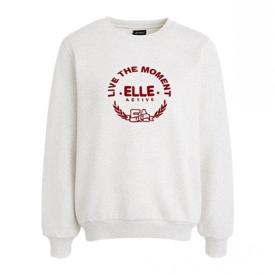 ELLEActive复古字母灰色卫衣