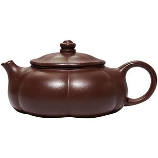 宜兴紫砂壶正宗纯全手工泡茶壶筋纹寒江孤影紫泥功夫茶具家用单壶