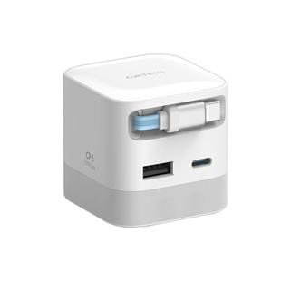 【iPhone17新机首选】CUKTECH酷态科CP6电能充67W自带伸缩线快充头65W氮化镓17ProMax充电器适用苹果数据线16