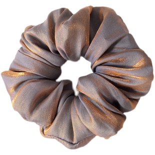 Dreamtown/光影流转 珠光空气感发圈 真丝丝麻 手作大肠发饰头绳