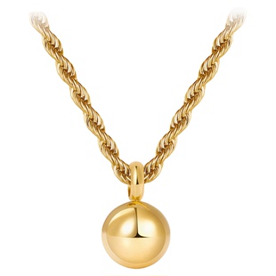 3 for evigt镀18K金原子系列项链 精致轻奢小众锁骨链小金球项链