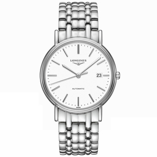 浪琴Longines瑞士手表瑰丽系列大盘精钢机械男表L4.922.4.12.6
