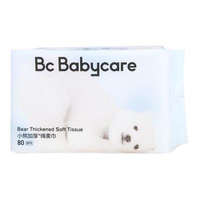 babycare婴儿绵柔巾小熊巾80抽