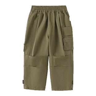 INSbobo童装2026春秋新款儿童裤子宽松男女童工装裤中大童长裤