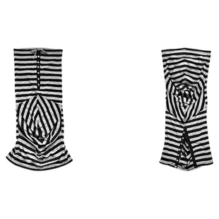 TROPICEYE 25夏原创超弹力条纹直筒鱼尾半身裙显瘦多穿法抹胸裙