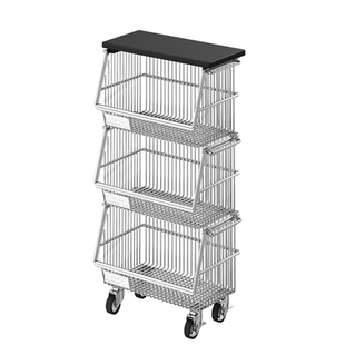 桌面零食置物架客厅家用餐桌台面厨房移动小推车多层杯子收纳筐