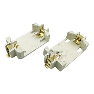 CR2450 纽扣电池座 贴片电池座 2450电池座 镀金环保 白色 托盘装