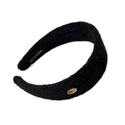 秋冬毛呢金标宽边发箍女款高级感