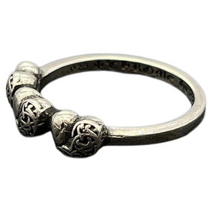 s925纯银克罗伈复古戒指男女十字花指环藤蔓十字架经典款尾戒叠戴