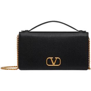 [礼物]华伦天奴VALENTINO女士 VLOGO SIGNATURE 牛皮革钱包