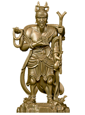 黄铜火天护法神佛像摆件家居装饰