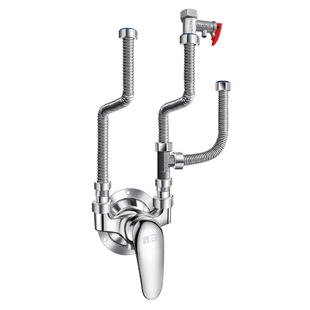 电热水器专用混水阀明装冷热U型混合阀家用带开关三通分水阀龙头