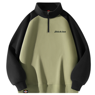 Dickies半拉链卫衣男款2026新款春季立领无帽套头春装上衣服外套A