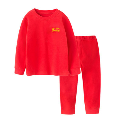 加厚舒绒棉儿童秋衣秋裤保暖衣