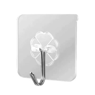 厨房无痕透明挂钩卫生间宿舍卧室免打孔强力胶粘贴式挂墙门后粘钩