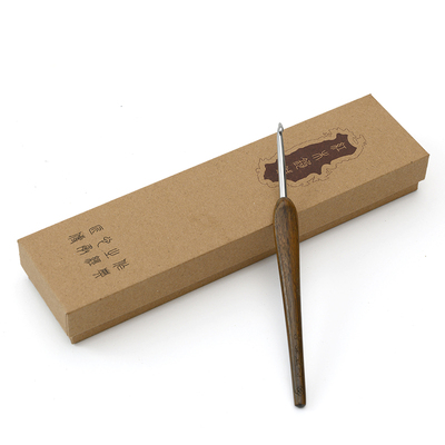 七针坊绿檀木柄钩针四代编织工具