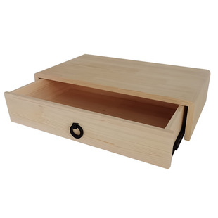 定制实木抽屉柜带滑轨置物架化妆盒镜子加高写字台桌面整理收纳盒