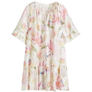 HM女装a字版型连衣裙冬季系带设计裙衫式连身裙1275763