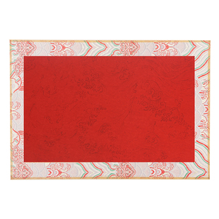 鹤栖涧a4空白自写婚书红色宋锦宣纸卡纸手写订婚书相框成人礼摆台