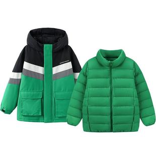 巴拉巴拉balaOne童装儿童两件套羽绒服男童女童2025冬季加厚保暖