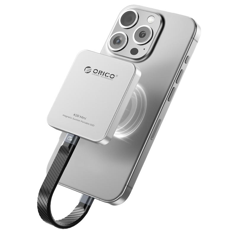 奧睿科k20mini手機移動硬盤1T適用蘋果iphone外接磁吸固態(tài)硬盤2T
