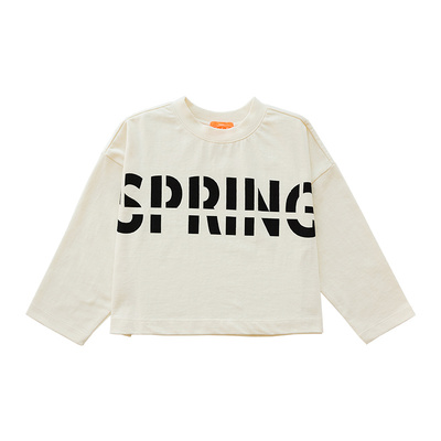 ILOVEJ女童圆领短款T恤上衣