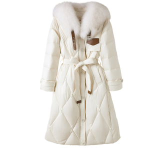 鹅绒羽绒服女长款2025冬季新款高级感时尚气质显瘦大毛领加厚外套