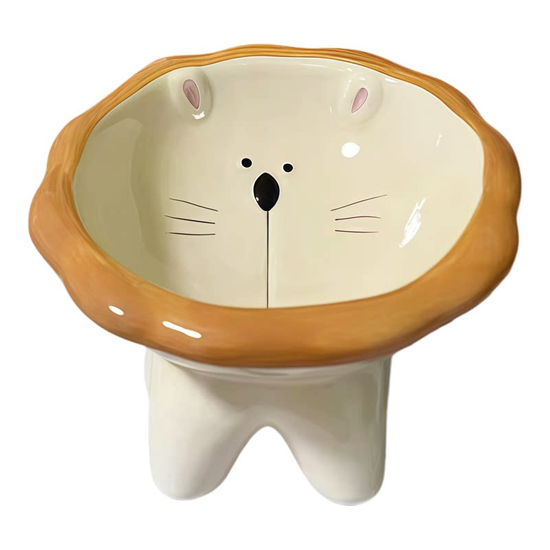 陶瓷猫狗慢食碗护颈不易打翻