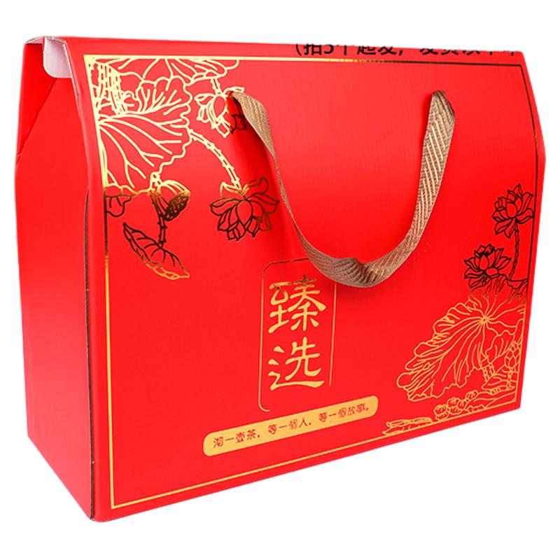 烫金春节年货包装盒特产大礼包