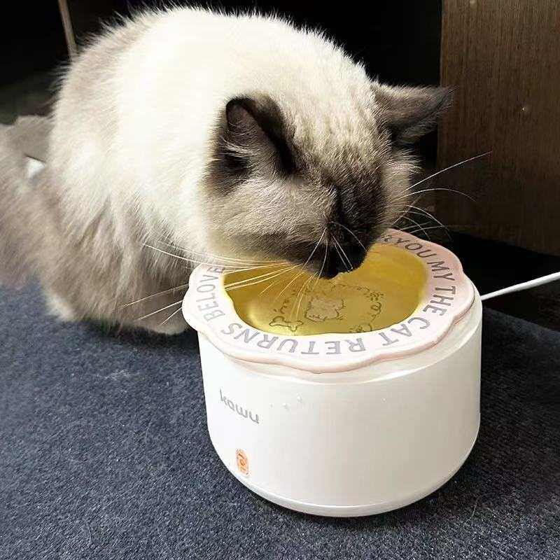 酸奶机猫咪喝水恒温猫咪饮水机自动循环冬季加热罐头陶瓷保温饮水