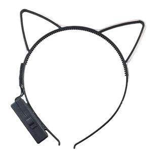 生日派对发光头饰发亮独角兽头箍猫耳朵发箍道具带灯荧光发卡玩具