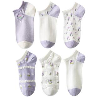 caramella袜子女短袜夏季女款船袜浅口防滑不掉跟ins潮袜子女