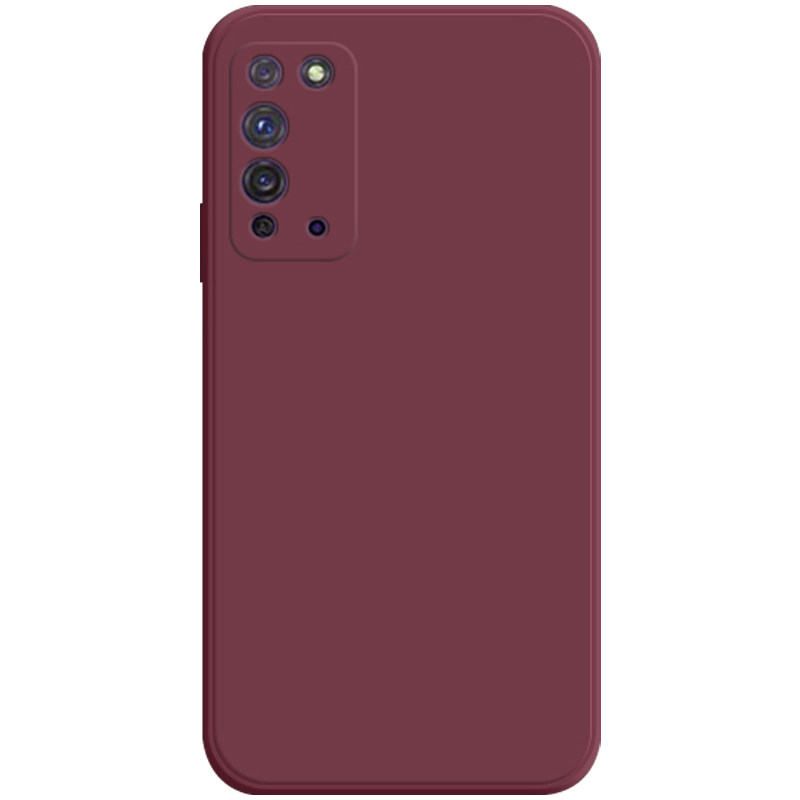 适用于荣耀X10手机壳新款硅胶全包荣耀X10Max女款直边液态防摔honorx10保护套纯色5G男简约梅子色魔方软壳ins