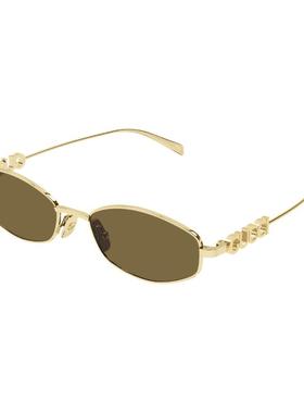 开云眼镜 古驰GUCCI男女同款圆框金属复古小框太阳镜墨镜GG1802S