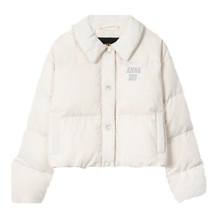 ANNA SUI安娜苏运动 Master大师系列 线团玫瑰90%白鹅绒羽绒服女