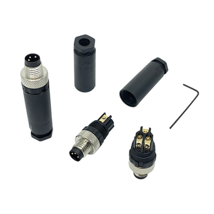 热销M8航空插头传感器连接线3/4芯直公母头接近开关M8防水连接器