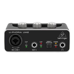behringer百灵达um2直播K歌录音手机电脑通用外置usb声卡音频接口