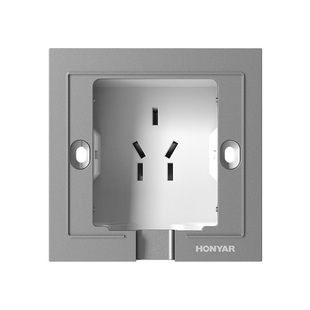 鸿雁嵌入式隐藏插座冰箱专用插座隐形内凹10a16a墙上固定五孔暗装