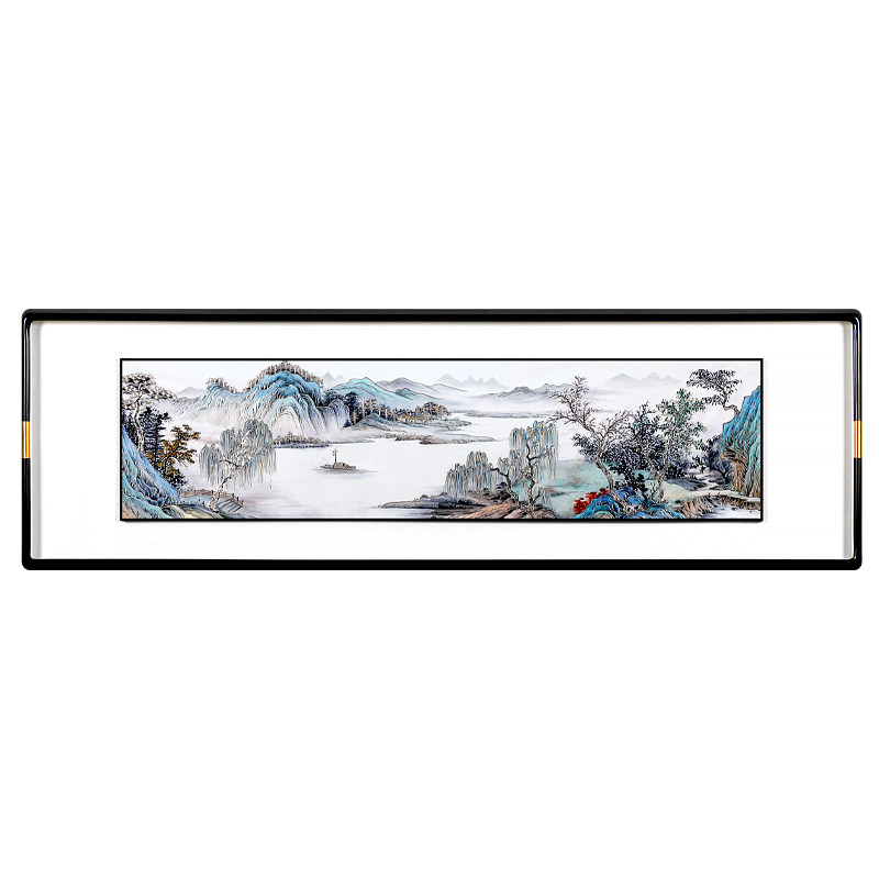 君自在客厅新中式手工雕刻装饰画