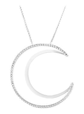 CISSY SHI造光者系列钻石大月亮项链长款原创设计轻奢叠戴毛衣链