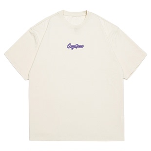 GOGOSOON夏季新款男生短袖T恤260g速干凉感字母刺绣百搭学生半袖Q