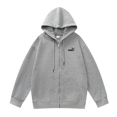 奥莱开衫卫衣男女秋冬款纯棉拉链连帽情侣加绒运动外套