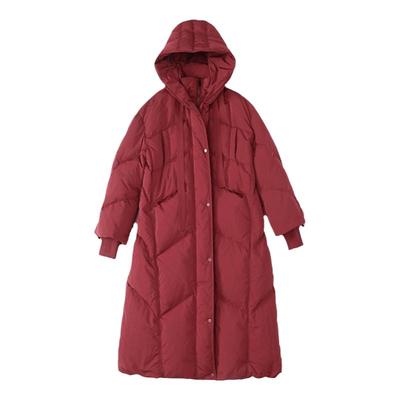 高端品牌羽绒服女加厚保暖中长款