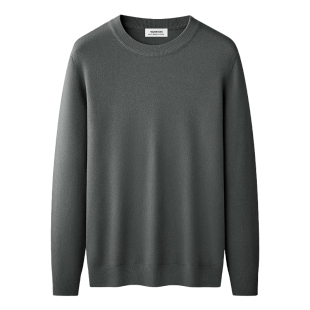 猫人羊毛衫莫代尔圆领毛衣男秋冬针织衫长袖打底衫男款内搭上衣服